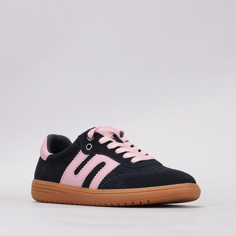 Juno - Navy Suede/Baby Pink - LE SANSA